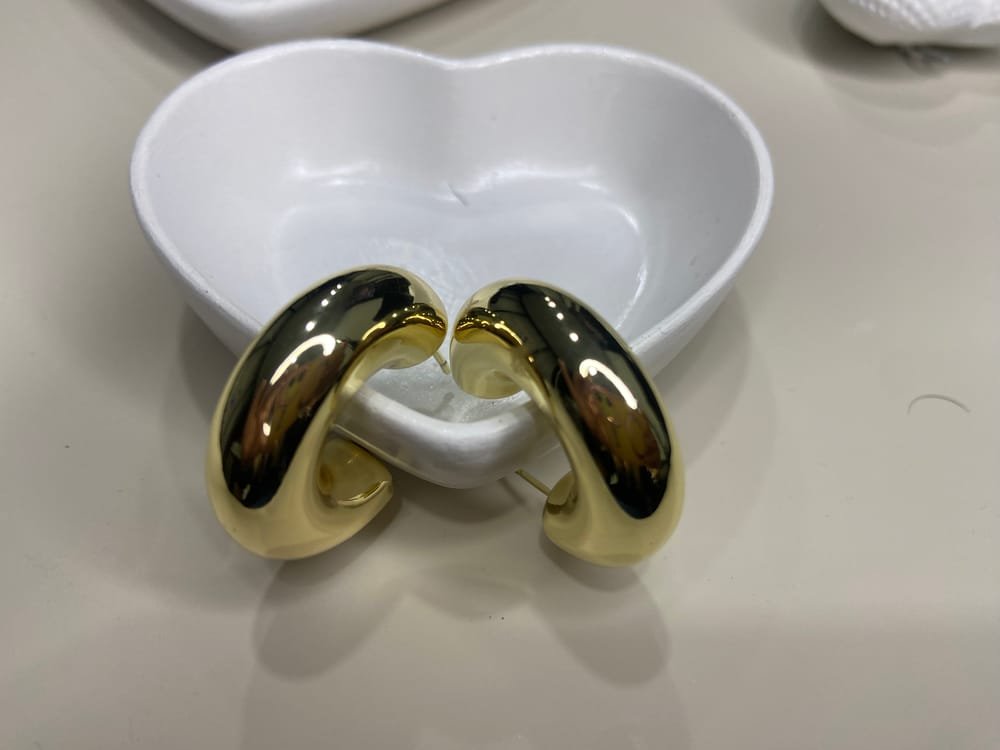 Aretes Argollas Gruesas en acero inoxidable
