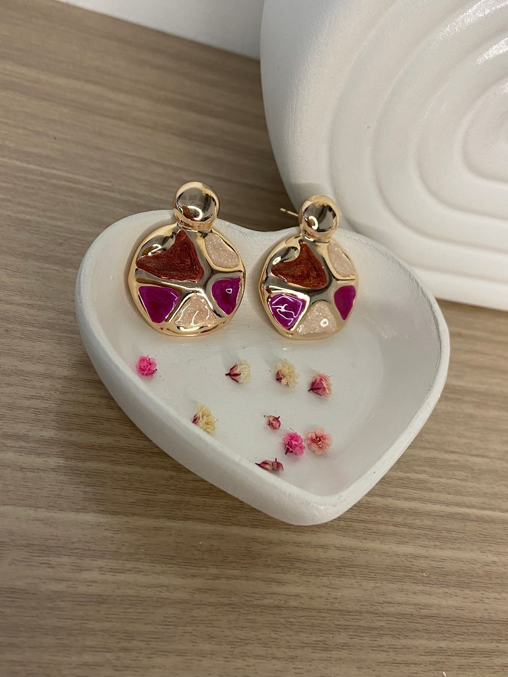 Aretes CircularesEsmaltados en acero inoxidable