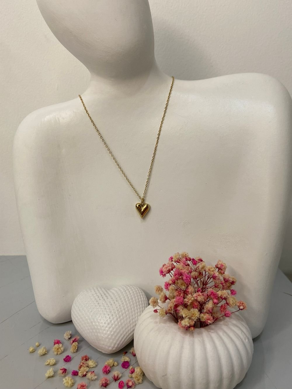 Collar Corazón Áureo en acero inoxidable