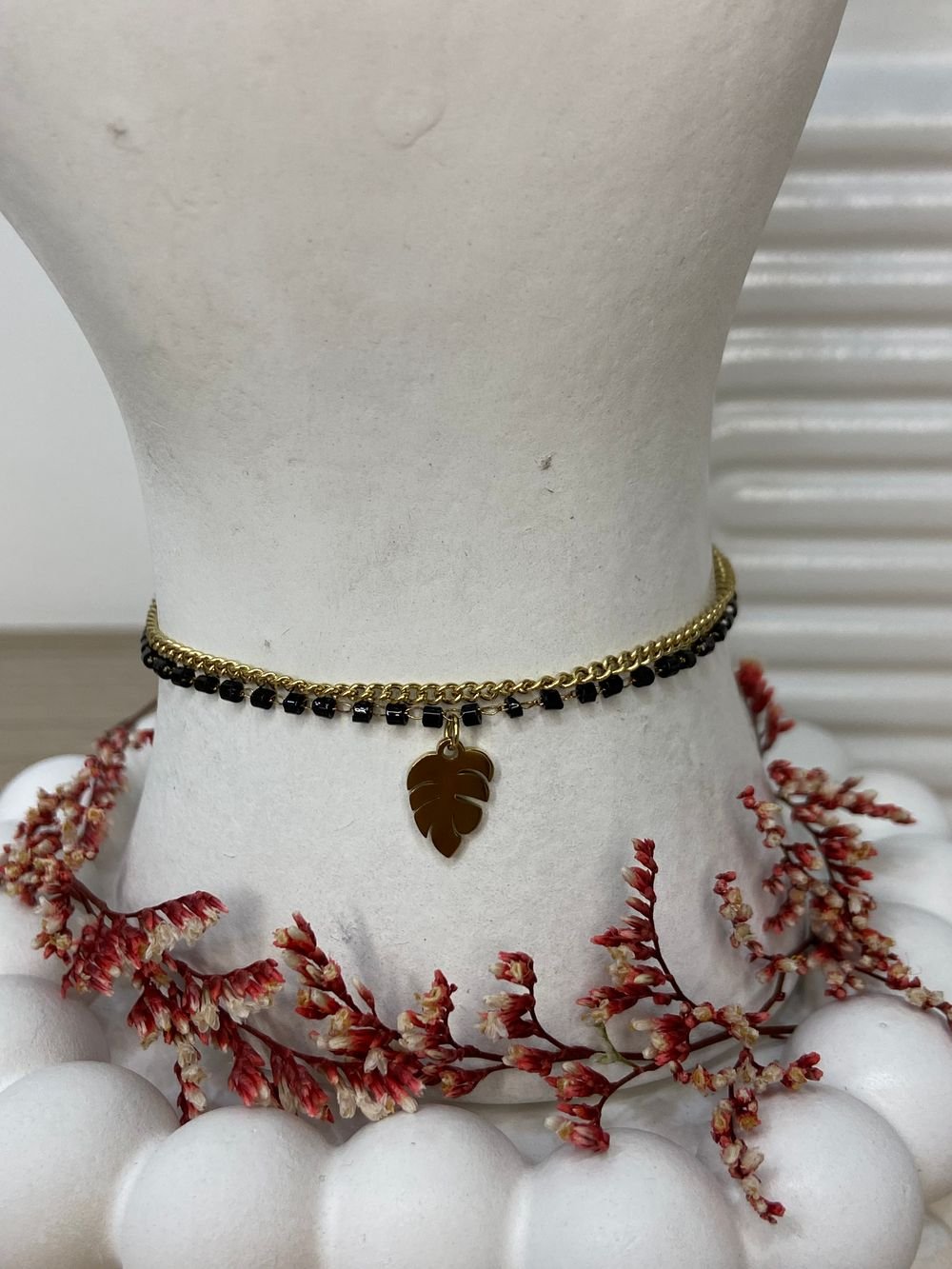 Pulsera Hoja Monstera en acero inoxidable