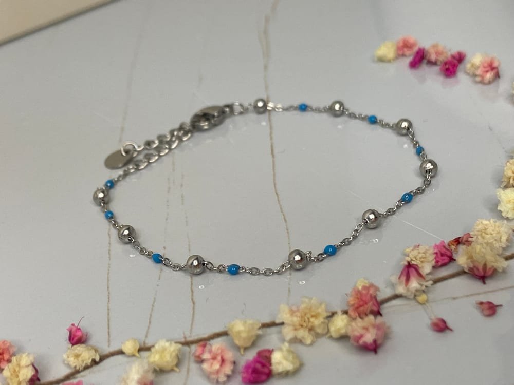 Pulsera Constelación Cian en acero inoxidable