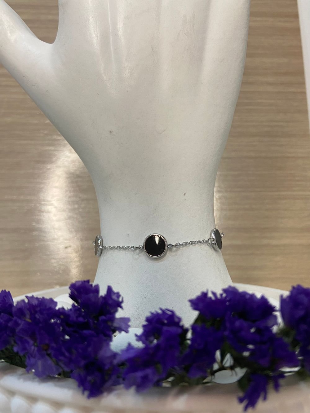 Pulsera Esencia Ónix en acero inoxidable