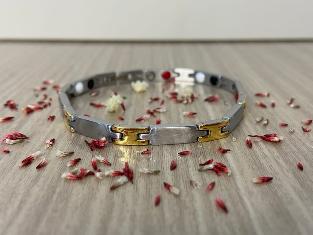Pulsera Eslabones Bicolor en acero inoxidable