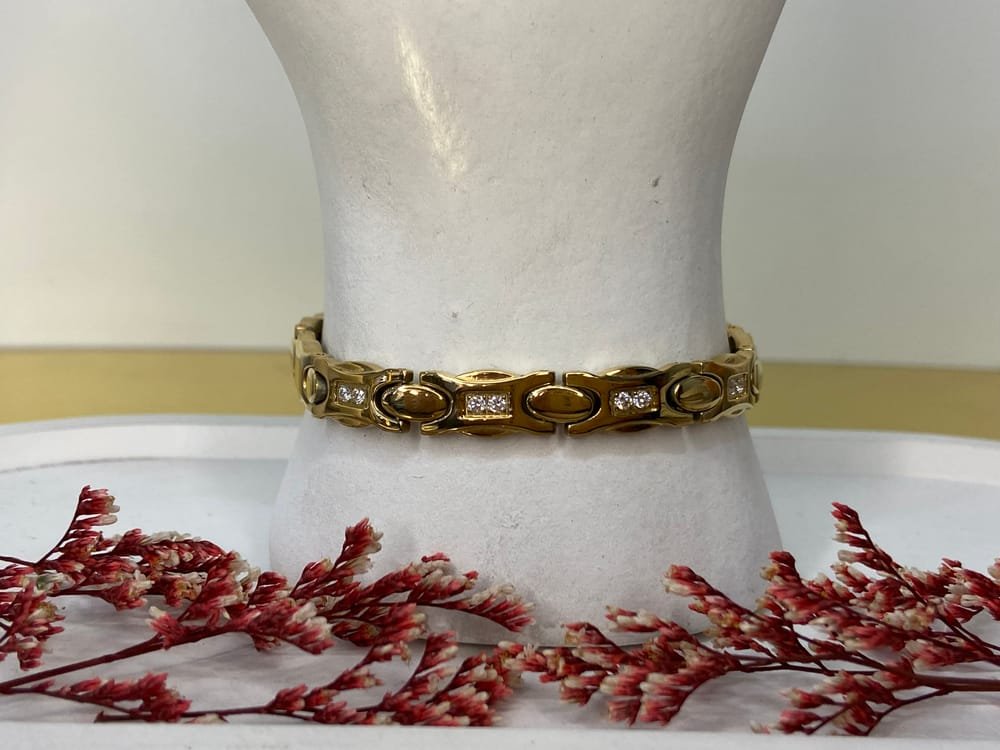 Pulsera Eslabones Circones Dorado en acero inoxidable