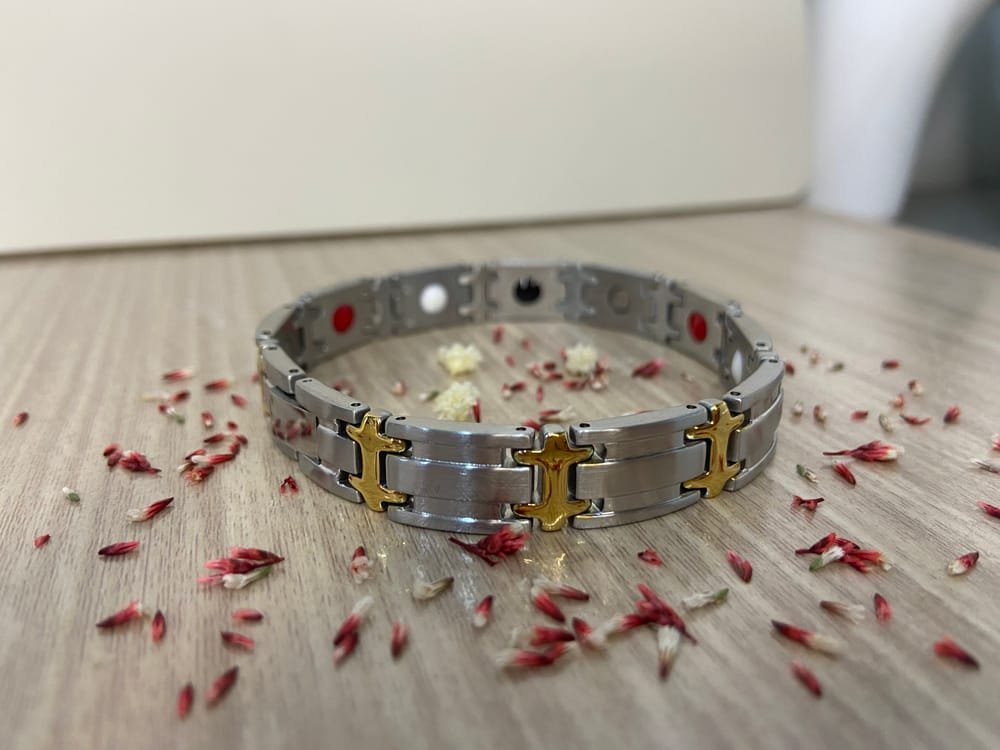 Pulsera Eslabones Doble Tono en acero inoxidable