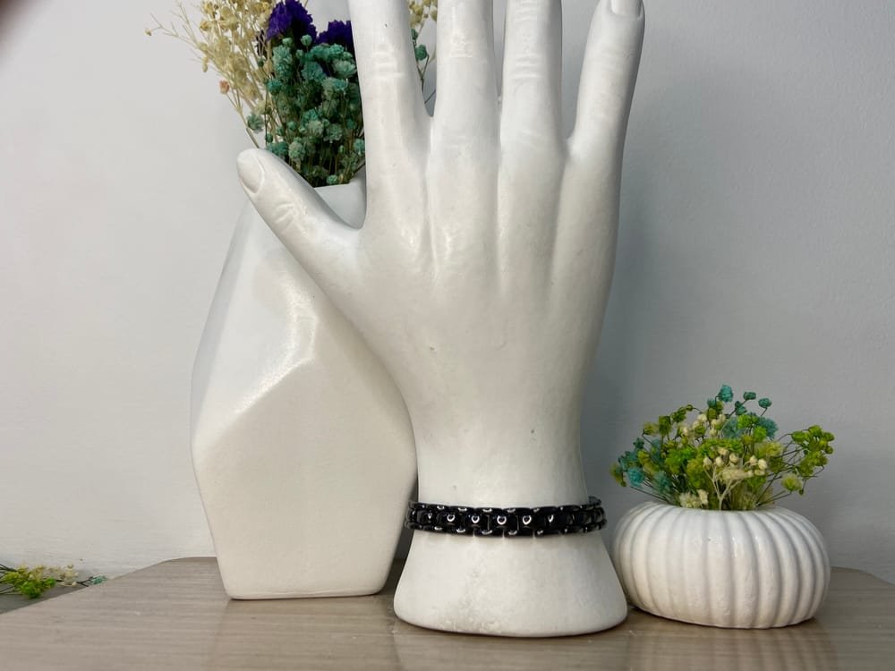 Pulsera Eslabones Onix Negro en acero inoxidable