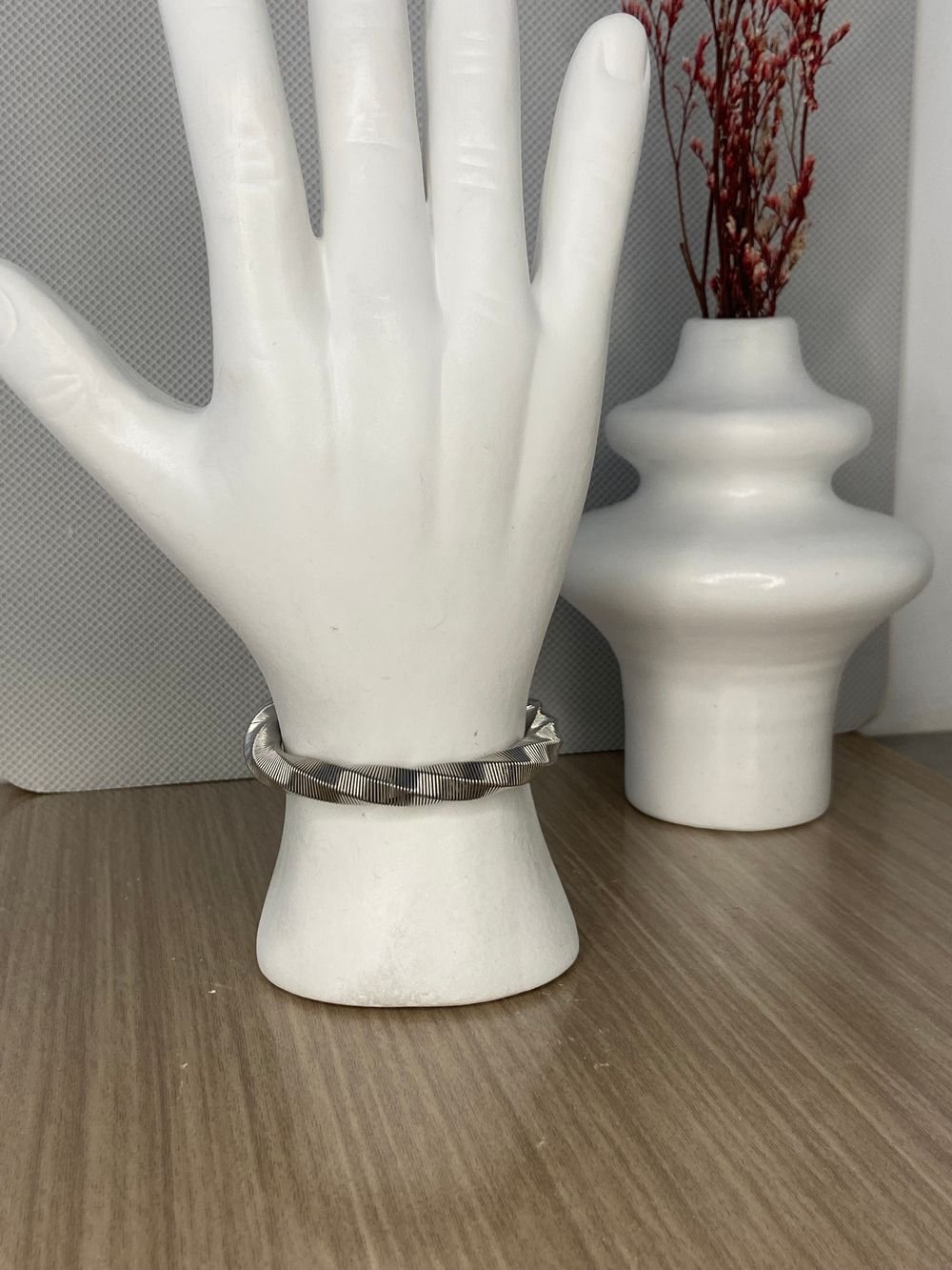 Pulsera Twist Plateada en acero inoxidable